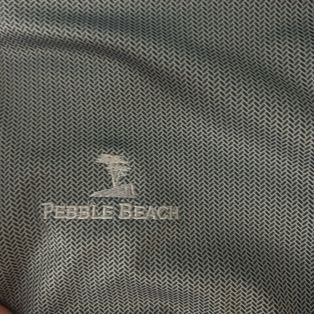 Pebble Beach Blue Patterned Performance Shirt - image 4
